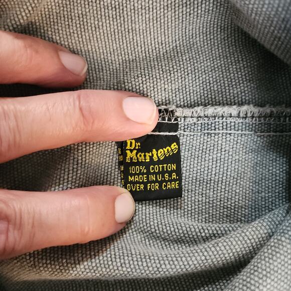 Vintage Dr. Martens Air Wair Greyish Olive Green Denim Jacket Size Med. - Picture 4 of 8